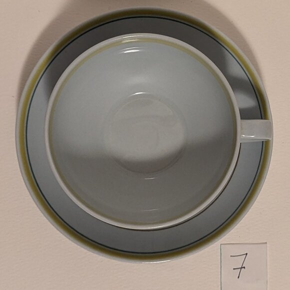 Vintage Handpainted Arabia Finland Windflower Teacup and Saucer with Flaw - Picture 3 of 13